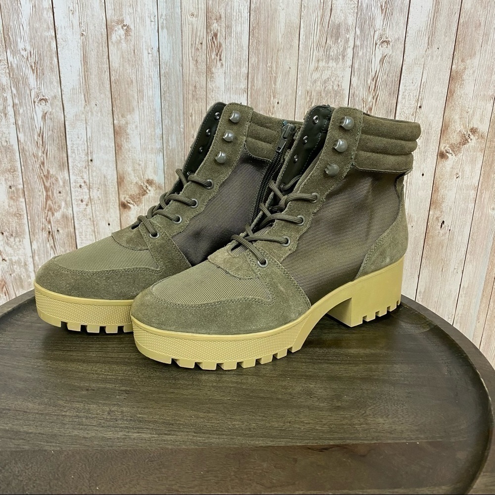 Steve Madden Greater Hiker Olive Platform‎ Combat Boot Size 9.5 Women - Picture 3 of 11